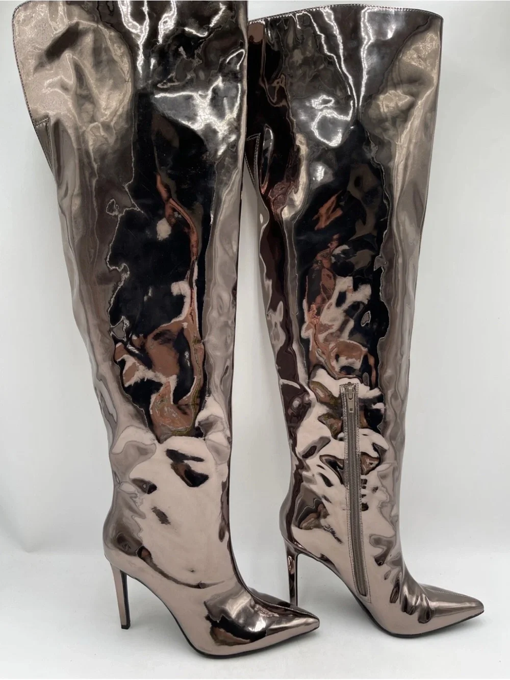 INC Sedona Women's Slouchy Over-The-Knee Boots Pewter Size 7M/ 37.5